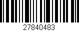 Código de barras (EAN, GTIN, SKU, ISBN): '27840483'