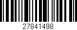 Código de barras (EAN, GTIN, SKU, ISBN): '27841498'