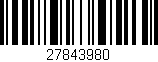 Código de barras (EAN, GTIN, SKU, ISBN): '27843980'