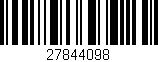 Código de barras (EAN, GTIN, SKU, ISBN): '27844098'