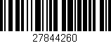Código de barras (EAN, GTIN, SKU, ISBN): '27844260'
