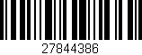 Código de barras (EAN, GTIN, SKU, ISBN): '27844386'