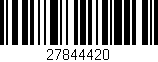 Código de barras (EAN, GTIN, SKU, ISBN): '27844420'