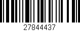 Código de barras (EAN, GTIN, SKU, ISBN): '27844437'