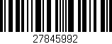 Código de barras (EAN, GTIN, SKU, ISBN): '27845992'
