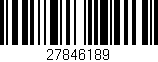 Código de barras (EAN, GTIN, SKU, ISBN): '27846189'