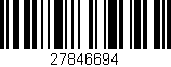 Código de barras (EAN, GTIN, SKU, ISBN): '27846694'