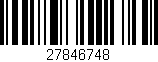 Código de barras (EAN, GTIN, SKU, ISBN): '27846748'