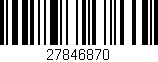 Código de barras (EAN, GTIN, SKU, ISBN): '27846870'