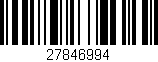 Código de barras (EAN, GTIN, SKU, ISBN): '27846994'