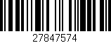 Código de barras (EAN, GTIN, SKU, ISBN): '27847574'