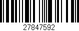 Código de barras (EAN, GTIN, SKU, ISBN): '27847592'