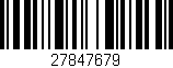 Código de barras (EAN, GTIN, SKU, ISBN): '27847679'