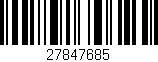 Código de barras (EAN, GTIN, SKU, ISBN): '27847685'