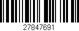 Código de barras (EAN, GTIN, SKU, ISBN): '27847691'