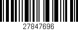Código de barras (EAN, GTIN, SKU, ISBN): '27847696'