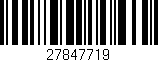 Código de barras (EAN, GTIN, SKU, ISBN): '27847719'