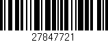 Código de barras (EAN, GTIN, SKU, ISBN): '27847721'