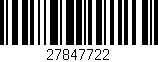 Código de barras (EAN, GTIN, SKU, ISBN): '27847722'