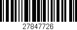 Código de barras (EAN, GTIN, SKU, ISBN): '27847726'