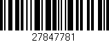 Código de barras (EAN, GTIN, SKU, ISBN): '27847781'