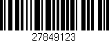 Código de barras (EAN, GTIN, SKU, ISBN): '27849123'