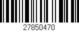 Código de barras (EAN, GTIN, SKU, ISBN): '27850470'