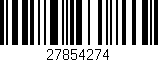 Código de barras (EAN, GTIN, SKU, ISBN): '27854274'
