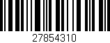 Código de barras (EAN, GTIN, SKU, ISBN): '27854310'