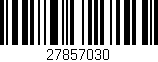 Código de barras (EAN, GTIN, SKU, ISBN): '27857030'
