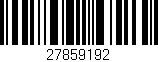 Código de barras (EAN, GTIN, SKU, ISBN): '27859192'