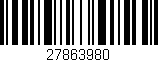 Código de barras (EAN, GTIN, SKU, ISBN): '27863980'