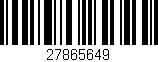 Código de barras (EAN, GTIN, SKU, ISBN): '27865649'