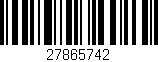 Código de barras (EAN, GTIN, SKU, ISBN): '27865742'