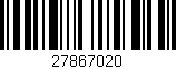 Código de barras (EAN, GTIN, SKU, ISBN): '27867020'