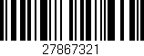 Código de barras (EAN, GTIN, SKU, ISBN): '27867321'