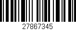 Código de barras (EAN, GTIN, SKU, ISBN): '27867345'