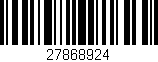 Código de barras (EAN, GTIN, SKU, ISBN): '27868924'