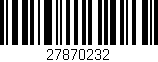 Código de barras (EAN, GTIN, SKU, ISBN): '27870232'