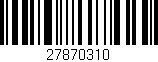 Código de barras (EAN, GTIN, SKU, ISBN): '27870310'