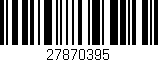 Código de barras (EAN, GTIN, SKU, ISBN): '27870395'