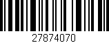 Código de barras (EAN, GTIN, SKU, ISBN): '27874070'
