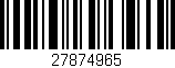 Código de barras (EAN, GTIN, SKU, ISBN): '27874965'