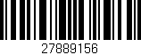 Código de barras (EAN, GTIN, SKU, ISBN): '27889156'