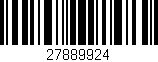 Código de barras (EAN, GTIN, SKU, ISBN): '27889924'