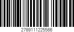 Código de barras (EAN, GTIN, SKU, ISBN): '2789111225566'