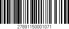 Código de barras (EAN, GTIN, SKU, ISBN): '27891150001071'