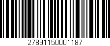 Código de barras (EAN, GTIN, SKU, ISBN): '27891150001187'