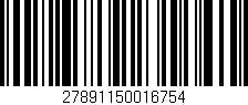 Código de barras (EAN, GTIN, SKU, ISBN): '27891150016754'
