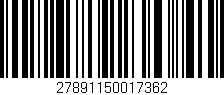 Código de barras (EAN, GTIN, SKU, ISBN): '27891150017362'